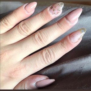 Nude & Gold Press On Set